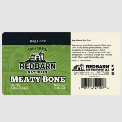 Image showing  9 in. Meaty Beef Bone Dog Chew Treat, 1 ct.