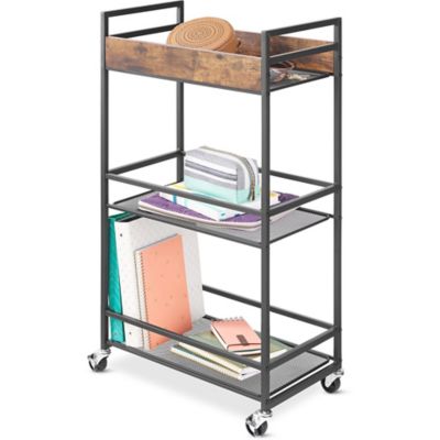 Whitmor Modern Industrial 3 Tier Shelf Cart, 6764 16501