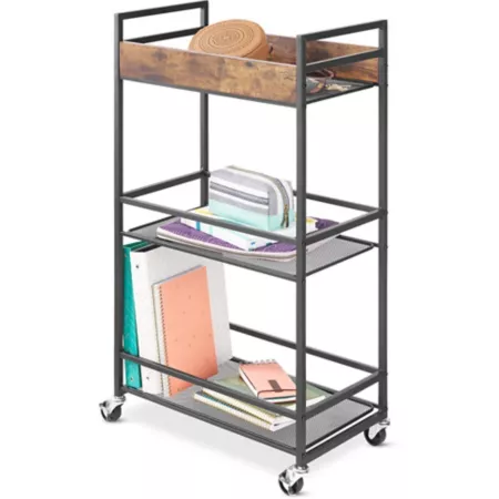 Whitmor Modern 3 Tier Industrial Cart 6764 16501 Rolling Storage Carts