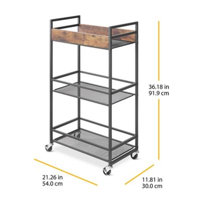 Image showing  Modern Industrial 3 Tier Shelf Cart, 6764 16501