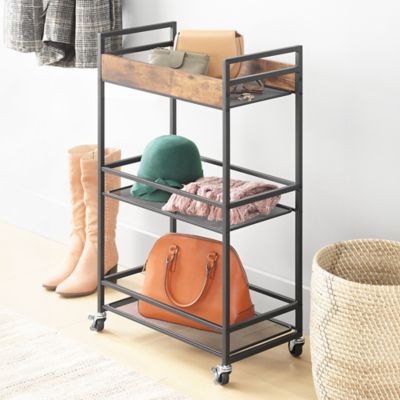 Image showing 6 th Whitmor Modern Industrial 3 Tier Shelf Cart, 6764 16501