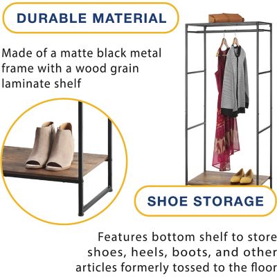 Image showing 8 th Whitmor Modern Industrial Wardrobe