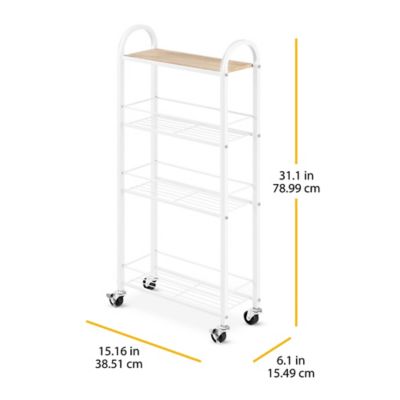 Image showing  4 Tier Slim Shelf Cart