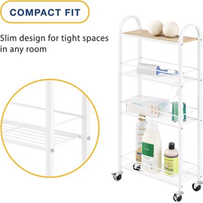 Image showing  4 Tier Slim Shelf Cart