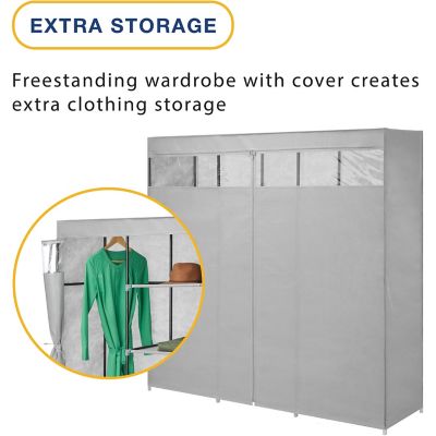 Image showing  Covered Wardrobe with Storage Shelves
