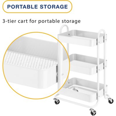 Image showing 5 th Whitmor 3 Tier Metal Cart