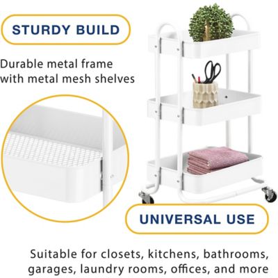 Image showing 7 th Whitmor 3 Tier Metal Cart