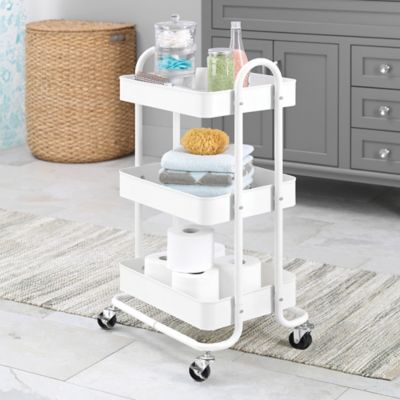 Image showing 8 th Whitmor 3 Tier Metal Cart