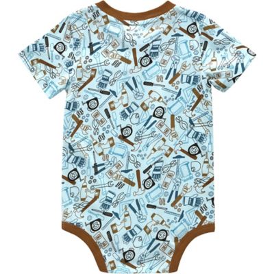 Image showing  Kid's Short-Sleeve Henley Tools Bodysuit