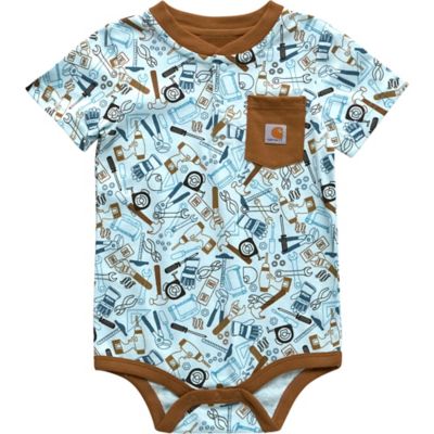 Carhartt Kid's Short-Sleeve Henley Tools Bodysuit