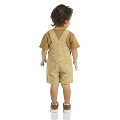 Image showing  Kid's Short Sleeve T-Shirt And Canvas Print Shortall Set
