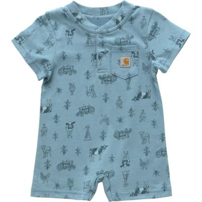 Carhartt Kid's Short-Sleeve Farm Print Romper