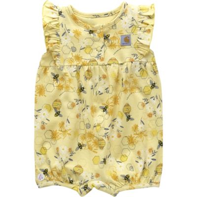Carhartt Kid's Short-Sleeve Bee Print Romper