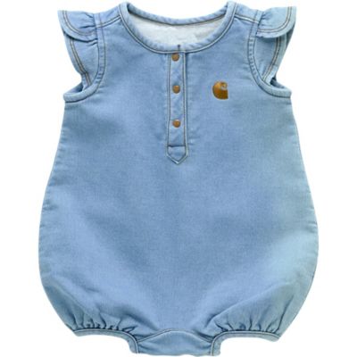 Carhartt Kid's Short-Sleeve Denim Henley Romper
