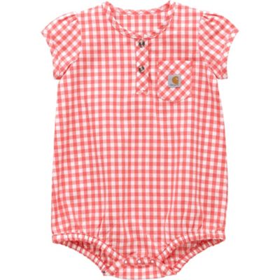 Carhartt Kid's Short-Sleeve Plaid Bodysuit