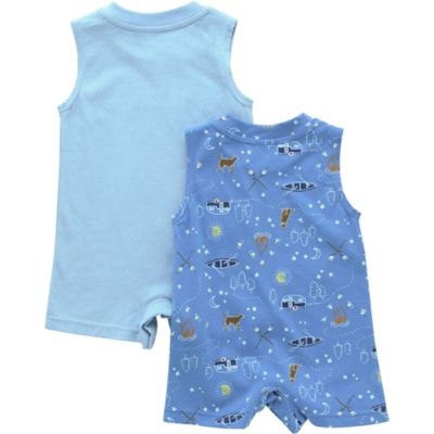 Image showing  Kid's Short-Sleeve 2 pc. Camping Romper Set