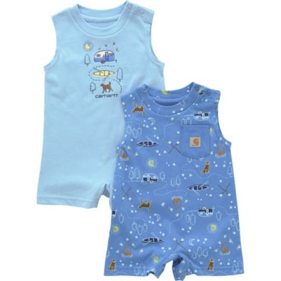 Carhartt Kid's Short Sleeve 2Pc Camping Romper Set