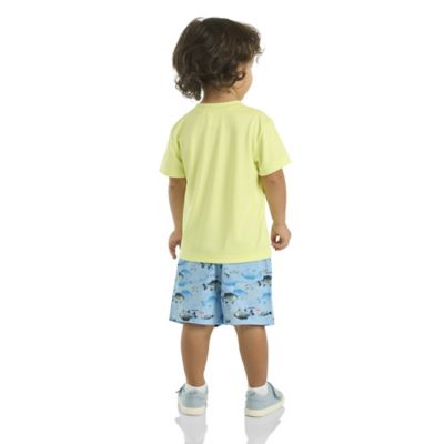 Image showing  Kid's Short Sleeve Force Sun Defender Shirt And Woven Short Set
