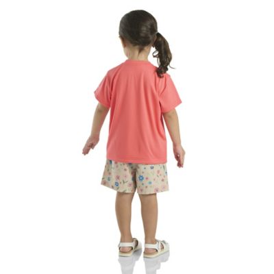 Image showing Carhartt Kid's Force Sun Defender Short Sleeve Shirt And Floral Short Set