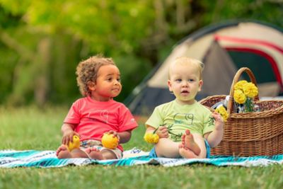 Image showing Carhartt Kid's Force Sun Defender Short Sleeve Shirt And Floral Short Set