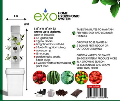Image showing  The Exotower 3-Tier 12 Plant Hydroponic Garden Tower Will Grow 12 Vegetables
