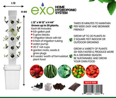 Image showing  5-Tier 20 Plant Hydroponic Garden Tower Will Grow 20 Vegetables
