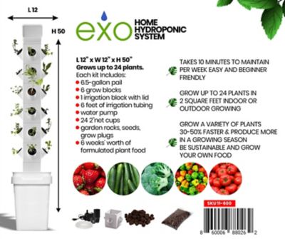 Image showing  6-Tier 24 Plant Hydroponic Garden Tower Will Grow 24 Vegetables