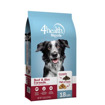 4health Shreds Adult Beef and Rice Formula Dry Dog Food, 18 lb. Bag