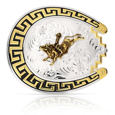 Montana Silversmiths Sunrise Mesa Buckle with Bull Rider, 52810-160