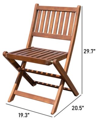 Image showing  Acacia Folding Dining Chairs, Set of 4