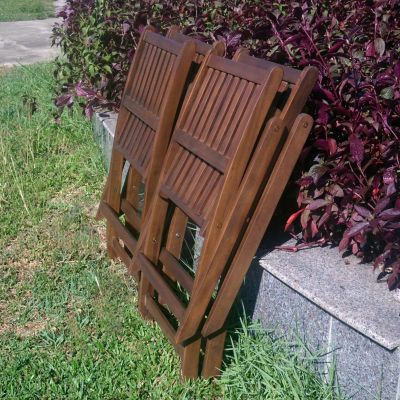 Image showing  Acacia Folding Dining Chairs, Set of 4