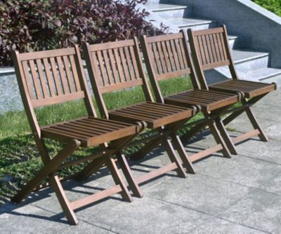 Image showing  Acacia Folding Dining Chairs, Set of 4