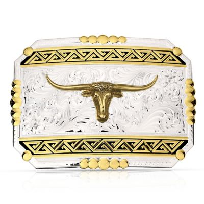 Montana Silversmiths Southwest Origins Buckle with Longhorn, 52910-767M