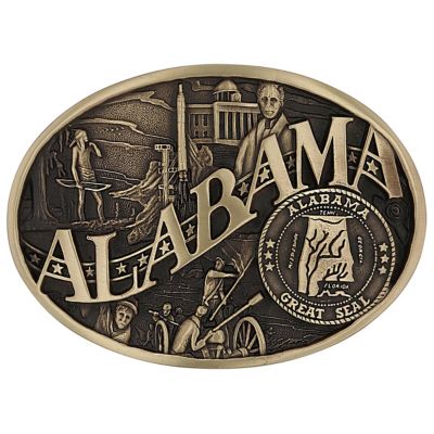 Montana Silversmiths Alabama State Heritage Attitude Buckle, 60811ALC