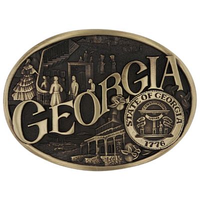 Montana Silversmiths Georgia State Heritage Attitude Buckle, 60811GAC