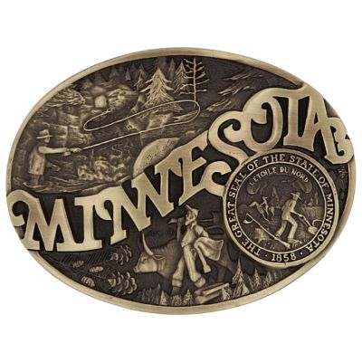 Montana Silversmiths Minnesota State Heritage Attitude Buckle, 60811MNC