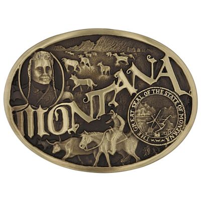 Montana Silversmiths Montana State Heritage Attitude Buckle, 60811MTC