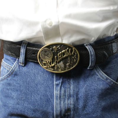 Image showing  Oklahoma State Heritage Attitude Buckle, 60811OKC