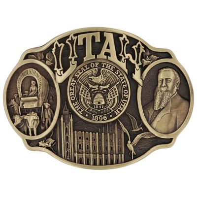 Montana Silversmiths Utah State Heritage Attitude Buckle, 60811UTC