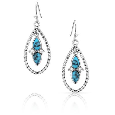 Montana Silversmiths Moonlit Ocean Turquoise Earrings, ER5956