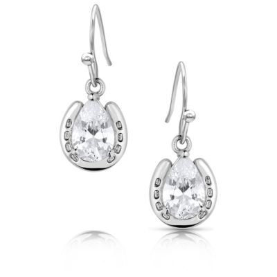 Montana Silversmiths Lucky Trot Crystal Earrings, QER5973