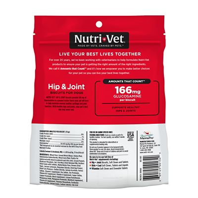 Image showing  Regular Strength Peanut Butter Biscuit Hip and Joint Supplement for Small and Medium Dogs, 19.5 oz.