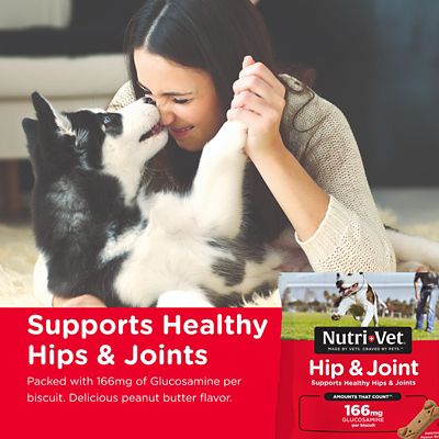 Image showing  Regular Strength Peanut Butter Biscuit Hip and Joint Supplement for Small and Medium Dogs, 19.5 oz.
