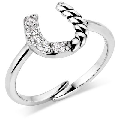 Montana Silversmiths Roping Luck Crystal Ring