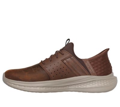 Image showing  Men's Leather Athletic Casual Shoe Brown