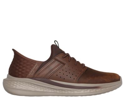 Image showing  Men's Leather Athletic Casual Shoe Brown