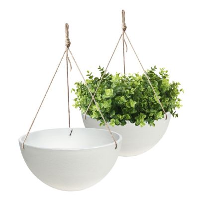 Algreen Acerra Hanging Basket, 2 pk. White