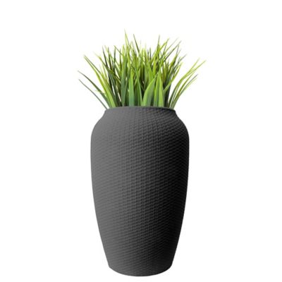 Image showing  Wicker Planter 28 in. Black