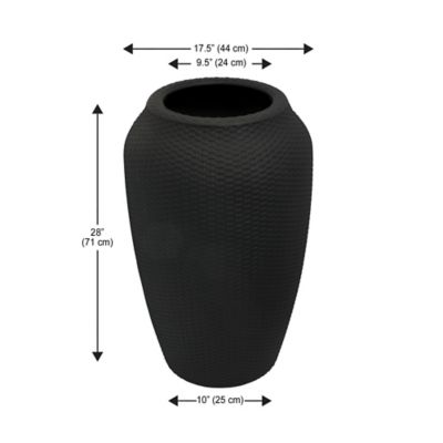 Image showing  Wicker Planter 28 in. Black