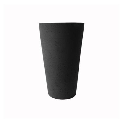 Image showing  25 in. Tall Crete Planter Black